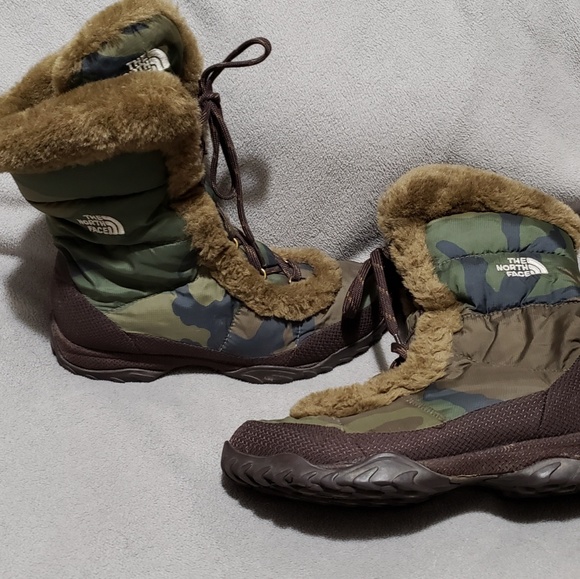 North Face Camo Nuptse Boots | Poshmark